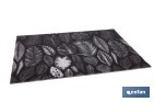 Felpudo de entrada con diseño de hojas en tonos oscuros | Material resistente | Base antideslizante | Adecuado para interior y exterior | Medidas: 50 x 70 cm - Cofan