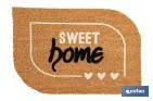 FELPUDO DE FIBRA DE COCO PARA INTERIOR CON BASE ANTIDESLIZANTE | DISEÑO SWEET HOME | MEDIDAS: 40 X 60 CM
