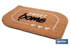 Felpudo de fibra de coco para interior con base antideslizante | Diseño Sweet Home | Medidas: 40 x 60 cm - Cofan