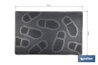 Felpudo de entrada con diseño de huellas | Adecuado para interior y exterior | 100 % caucho | Medidas: 40 x 60 cm - Cofan