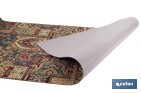 Rollo de alfombra vinílica para interior | Diseño con estampado de Oriente | Impermeable y de fácil limpieza - Cofan