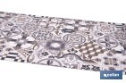Rollo de alfombra vinílica semirrígida de impresión digital: Mosaicos cerámicos | Resistente para suelos interiores y exteriores cubiertos - Cofan