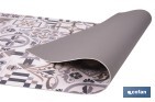 Rollo de alfombra vinílica semirrígida de impresión digital: Mosaicos cerámicos | Resistente para suelos interiores y exteriores cubiertos - Cofan