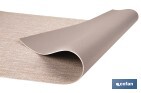 Rollo de alfombra vinílica semirrígida de impresión digital | Estampado jaspeado en beige | Resistente para suelos interiores y exteriores cubiertos - Cofan