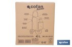 Carro de la compra plegable con 2 ruedas | Chasis de aluminio | Bolsa de 43 litros | Bolsillo para congelados | Disponible en varios colores - Cofan