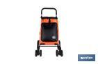 Carro de la compra plegable con 6 ruedas | Chasis de aluminio | Bolsa de 53 litros | Bolsillo para congelados | Mango ajustable | Disponible en varios colores - Cofan