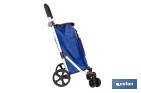 Carro de la compra plegable con 6 ruedas | Chasis de aluminio | Bolsa de 53 litros | Bolsillo para congelados | Mango ajustable | Disponible en varios colores - Cofan