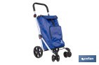 Carro de la compra plegable con 6 ruedas | Chasis de aluminio | Bolsa de 53 litros | Bolsillo para congelados | Mango ajustable | Disponible en varios colores - Cofan