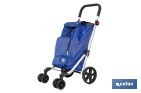 Carro de la compra plegable con 6 ruedas | Chasis de aluminio | Bolsa de 53 litros | Bolsillo para congelados | Mango ajustable | Disponible en varios colores - Cofan