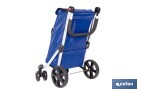 Carro de la compra plegable con 6 ruedas | Chasis de aluminio | Bolsa de 53 litros | Bolsillo para congelados | Mango ajustable | Disponible en varios colores - Cofan