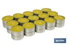 Pack de 30 velas Tea Light de citronela amarillas | Más de 4 horas de duración - Cofan