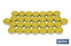 Pack de 30 velas Tea Light de citronela amarillas | Más de 4 horas de duración - Cofan