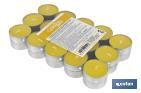 Pack de 30 velas Tea Light de citronela amarillas | Más de 4 horas de duración - Cofan