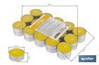 Pack de 30 velas Tea Light de citronela amarillas | Más de 4 horas de duración - Cofan