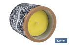 Velas Aromáticas de Citronela con aroma cítrico en recipiente decorativo | Duración de 35 horas - Cofan