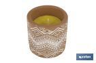 Velas Aromáticas de Citronela con aroma cítrico en recipiente decorativo | Duración de 35 horas - Cofan