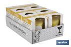 Velas aromáticas de citronela en vaso | Color: Amarillo | 28 horas de duración - Cofan
