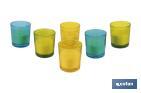 VELAS AROMÁTICAS DE CITRONELA EN VASOS DE COLORES | PROTECCIÓN DURADERA DURANTE 30 HORAS