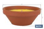 Velas aromáticas de citronela en recipiente de terracota | Duración: 20 horas - Cofan