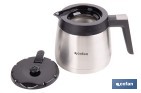 Cafetera eléctrica de goteo con jarra termo de 1,2 l | Potencia: 800 W, capacidad para 12 tazas | Filtro permanente - Cofan