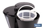 Cafetera eléctrica de goteo con jarra termo de 1,2 l | Potencia: 800 W, capacidad para 12 tazas | Filtro permanente - Cofan