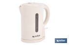HERVIDOR ELÉCTRICO DE AGUA BEIGE | CAPACIDAD: 1 LITRO | POTENCIA: 1080 W | HERVIDOR COMPACTO CON CONTROL STRIX | IDEAL PARA COCINAS Y OFICINAS