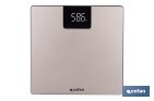 BÁSCULA DE BAÑO DIGITAL | PLATAFORMA DE VIDRIO TEMPLADO CON PANTALLA LED | MEDICIÓN PRECISA | COLOR: PIEDRA