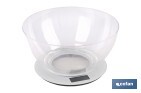 Báscula de cocina digital con cuenco transparente de 3,8 litros | Color: Gris | Alta precisión y diseño compacto - Cofan