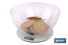 BÁSCULA DE COCINA DIGITAL CON CUENCO TRANSPARENTE DE 3,8 LITROS | COLOR: GRIS | ALTA PRECISIÓN Y DISEÑO COMPACTO