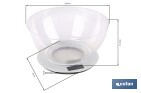 Báscula de cocina digital con cuenco transparente de 3,8 litros | Color: Gris | Alta precisión y diseño compacto - Cofan
