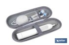 Cepillo de dientes eléctrico recargable | Color blanco con 3 modos de limpieza | Incluye 2 cabezales y estuche de viaje - Cofan