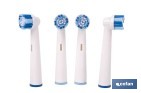 PACK DE 4 CABEZALES DE RECAMBIO | CERDAS DE NYLON MEDIA DUREZA | COMPATIBLES CON CEPILLO DE DIENTES ELÉCTRICO COFAN