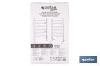 Toallero eléctrico de aluminio 100 W | Radiador secatoallas de pie o pared IP22 | Medidas: 90 x 53 x 35,5 cm - Cofan