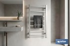 Toallero eléctrico de aluminio 100 W | Radiador secatoallas de pie o pared IP22 | Medidas: 90 x 53 x 35,5 cm - Cofan