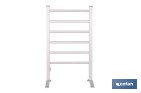 Toallero eléctrico de aluminio 100 W | Radiador secatoallas de pie o pared IP22 | Medidas: 90 x 53 x 35,5 cm - Cofan