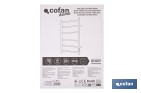 Toallero eléctrico negro mate | Con temporizador y 3 niveles de potencia | Potencia de 80 W y medidas 90 x 53 x 35,5 cm - Cofan