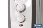 Radiador de aceite con termostato regulable | 11 elementos | Potencia: 2500 W - Cofan