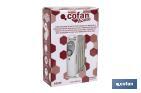Mini radiador de aceite | Potencia: 450 W | Termostato regulable | Seguridad antiincendios | Color: blanco | Medidas: 26 x 13 x 41 cm - Cofan
