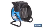 Calefactor cerámico industrial | Potencia: 2000 W | Diseño portátil | Termostato ajustable | Protección térmica - Cofan