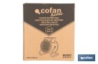 Calefactor cerámico industrial | Potencia: 2000 W | Diseño portátil | Termostato ajustable | Protección térmica - Cofan