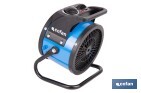 Calefactor cerámico industrial | Potencia: 2000 W | Diseño portátil | Termostato ajustable | Protección térmica - Cofan