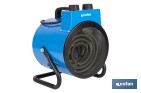 Calefactor industrial | Potencia: 3000 W | Función ventilador | Termostato ajustable | Protección IP24 - Cofan