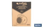 Calefactor industrial | Potencia: 3000 W | Función ventilador | Termostato ajustable | Protección IP24 - Cofan