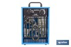 Calefactor eléctrico con enchufe industrial | Potencia: 5000 W | Función ventilador | Enchufe tipo trifásico (5 pines) | Protección IP24 - Cofan