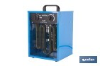 Calefactor eléctrico con enchufe industrial | Potencia: 5000 W | Función ventilador | Enchufe tipo trifásico (5 pines) | Protección IP24 - Cofan