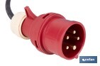 Calefactor eléctrico con enchufe industrial | Potencia: 5000 W | Función ventilador | Enchufe tipo trifásico (5 pines) | Protección IP24 - Cofan