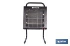 Calefactor de onda corta por infrarrojos | Potencia: 1500/3000 W | Protección IPX4 | Alta eficiencia para entornos de hasta 40 m2 - Cofan