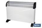 Convector radiante | Potencia: 2000 W | Termostato regulable | Seguridad antivuelco | Ideal para estancias medianas - Cofan
