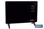 Convector radiante de panel de vidrio | Potencia: 1500 W | Mando a distancia | Control vía app | Compatible con asistente de voz | Temporizador 24 h - Cofan