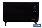 Convector radiante de panel de vidrio | Potencia: 2000 W | Mando a distancia | Control vía app | Compatible con asistente de voz | Temporizador 24 h - Cofan